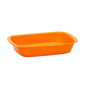 Travessa Servir Retangular 1,2l Laranja Em Polipropileno Linha Tropical Vem
