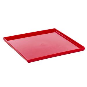 Prato Square Quadrado 27x27 Vermelho Em Polipropileno Linha Tropical Vem