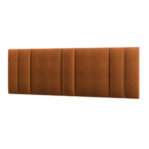 Cabeceira King Estofada Com Led Boucle Teracota