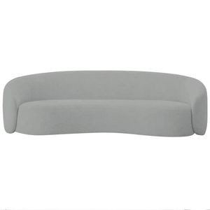 Kit Sofá 3 Lugares 180cm E 2 Poltronas Orgânica Luxo Amore Bouclé Cinza