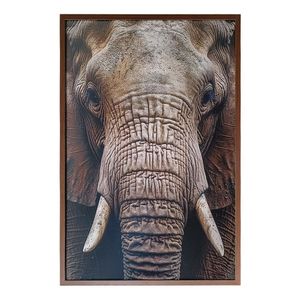 Quadro Decorativo Elefante Moldura Cx Alta 100x66