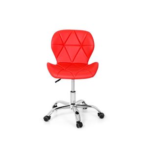 Cadeira Escritório Slim Vegas Base Giratória Estofada Vermelho