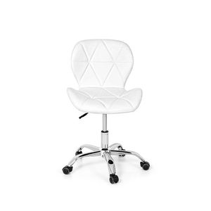 Cadeira Escritório Slim Vegas Base Giratória Estofada Branco