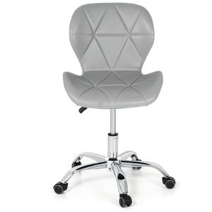 Cadeira Escritório Slim Vegas Base Giratória Estofada Cinza