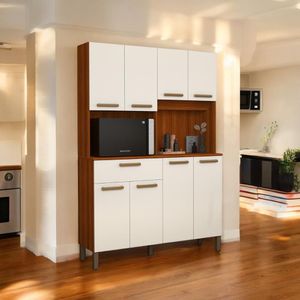 Cozinha Elegante 08 Portas Oslo Cinamomo E Off White
