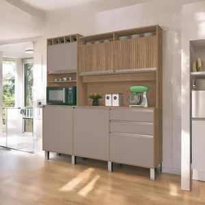 Cozinha Moderna 06 Portas Milano Freijó E Connect