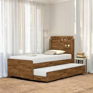 Cama Bibox Solteiro Colônia Malbec Com 02 Colchões