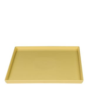 Prato Square Quadrado 27x27 Amarelo Claro Em Polipropileno Linha Tendência Vem