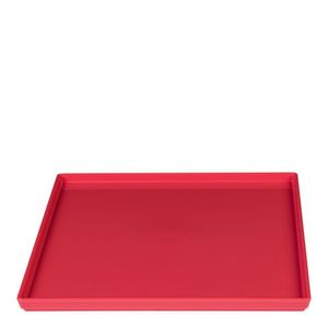 Prato Square Quadrado 27x27 Coral Em Polipropileno Linha Tendência Vem