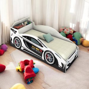 Cama Juvenil Speed Com Baú Branca Com Colchão