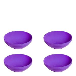 Conjunto De Sopeiras Cheff 250ml 4 Peças Roxo Em Polipropileno Vem