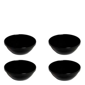 Conjunto De Sopeiras Cheff 250ml 4 Peças Preto Em Polipropileno Vem