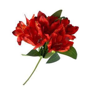 Galho Astromélia Vermelha Flor Permanente 50cm