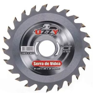 Disco Serra Circular 110 Mm X 24 Dentes Furo 20 Mm- Uzzy