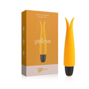 Cápsula Vibratória Multivelocidade Recarregável Go Vibe Yellow