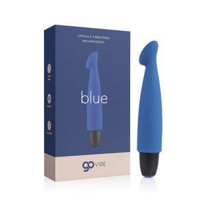 Cápsula Vibratória Multivelocidade Recarregável Go Vibe Blue