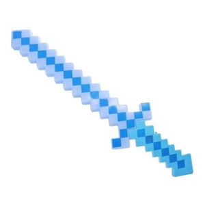 Brinquedo Espada Pixel Minecraft 58cm Som E Luz Azul Nº19
