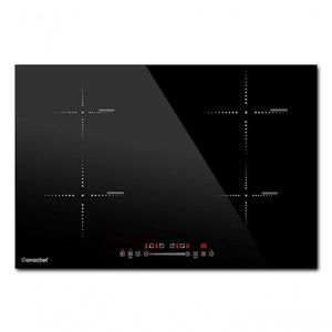 Amzchef Cooktop Elétrico 30'' Indução Com 4 Bocas Boost, Controle Touch