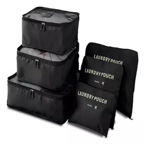 Organizador Mala Viagem Kit Completo 6 Peças Necessaire Porta Guarda Roupas Sapatos Biquini Multiuso Ziper Luxo
