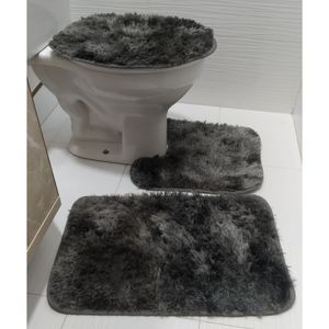 Tapete Felpudo Para Banheiro Com 3 Peças Em 100% Poliéster Com Antiderrapante Sofitex Modelo 10