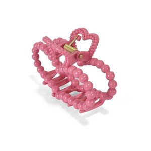 Acessório De Cabelo Presilha Piranha Coração Vazado rosa