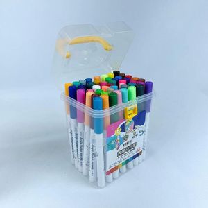 Caneta Marcadora Marca Texto Hidrocor Para Pintura De Arte Aquarela Material Escolar Modelo cores 48