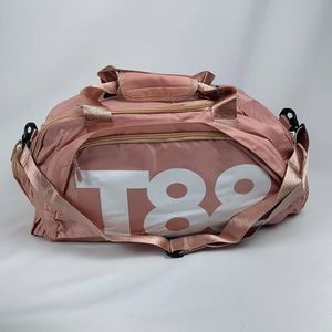 Bolsa Mala Esportiva Mochila Costa Transversal Fitness Treino Futebol Academia Viagem Impermeável rosa