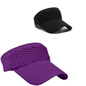 Kit 2 Viseiras Bonés Moda Blogueira Aba Longa Respirável Proteção Solar Verão Modelo 3