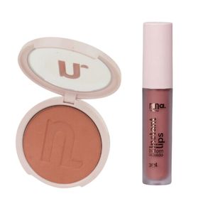Kit Nina Makeup Blush Instant Terracota+batom Líquido Magia