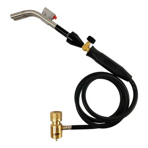 Maçarico Cano Duplo Com Mangueira E Acendedor Automático Hiatsu