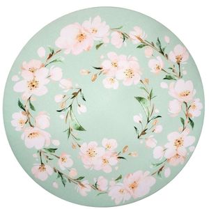 Kit 4 Capas Para Sousplat Floral Verde água 35cmx35cm verde