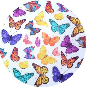 Kit 4 Capas Sousplat Borboletas 35cmx35cm roxo
