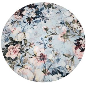 Kit 4 Capas Para Sousplat Floral Vintage Azul Da Charlô 35cmx35cm azul