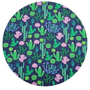 Kit 4 Capas Sousplat Cactos Verde Rosa 35cmx35cm verde
