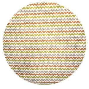 Kit 4 Capas Para Sousplat Pintura Zigzag Da Charlô Iii 35cm X35cm amarelo