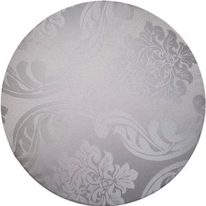 Kit 4 Capas Para Sousplat Jacquard Prata Da Charlô 35cmx35cm cinza