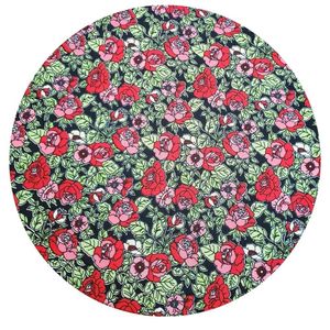 Kit 4 Capas Para Sousplat Floral Romance Charlô 35cmx35cm vermelho