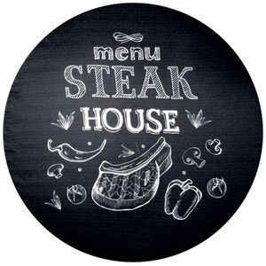 Kit 4 Capas Sousplat Steak House 35cmx35cm preto