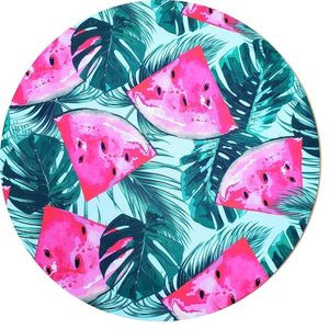 Kit 4 Capas Sousplat Melancia Tropical 35cmx35cm vermelho
