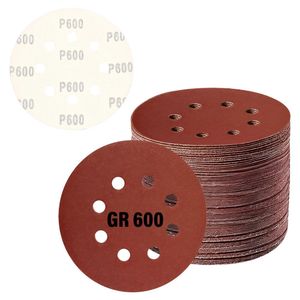 Kit 50 Discos De Lixa Velcro 125mm 4.1/2” Grão 600