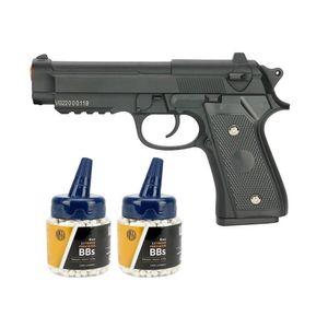 Pistola Airsoft Pt92 V22 Full Metal Spring 6mm 2000bbs