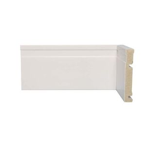 Kit Com 30 Barras Guarnição De Poliestireno 10cm X 15mm Frisado 67,5m Branco