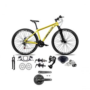 Bicicleta Aro 29 Absolute Nero 5 Câmbios 27v Shimano Altus Freios Hidráulicos - Amarelo Tam.21