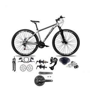 Bicicleta Aro 29 Absolute Nero 5 Câmbios 27v Shimano Altus Freios Hidráulicos - Cinza Tam.15