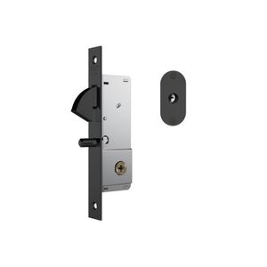 Fechadura De Porta De Correr Stam Tetra 1940 Preto