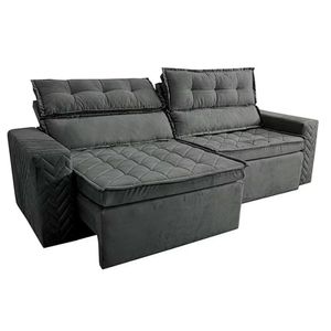 Sofá 3 Lugares Cama Inbox Belém Retrátil-reclinável Cinza