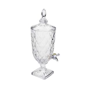 Suqueira Cristal 3l Dispenser De Vidro Bebidas Grande Agua Casamento Festa