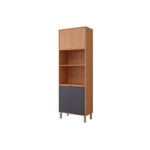 Paneleiro De Cozinha Divina Torre Quente Com 4 Portas 2 Fornos 70cm Freijo-titanium - Mgm