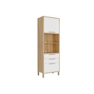 Paneleiro De Cozinha Syrah Torre Quente Com 2 Portas E 2 Gavs 74x225m Amendoa-off White - Ronipa