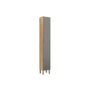 Paneleiro De Cozinha Nápoli Prime Com 2 Portas 34x222cm Amendoa-chumbo - Ronipa